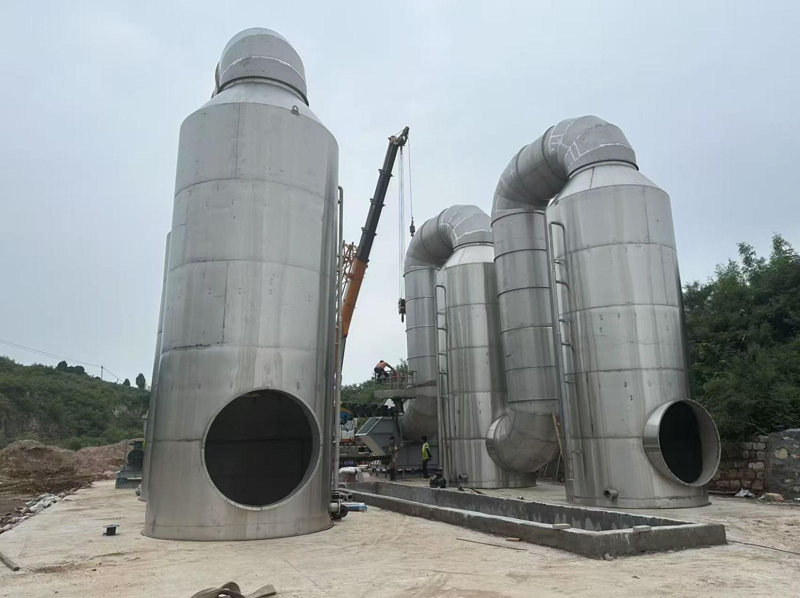 Smoke treatment towers